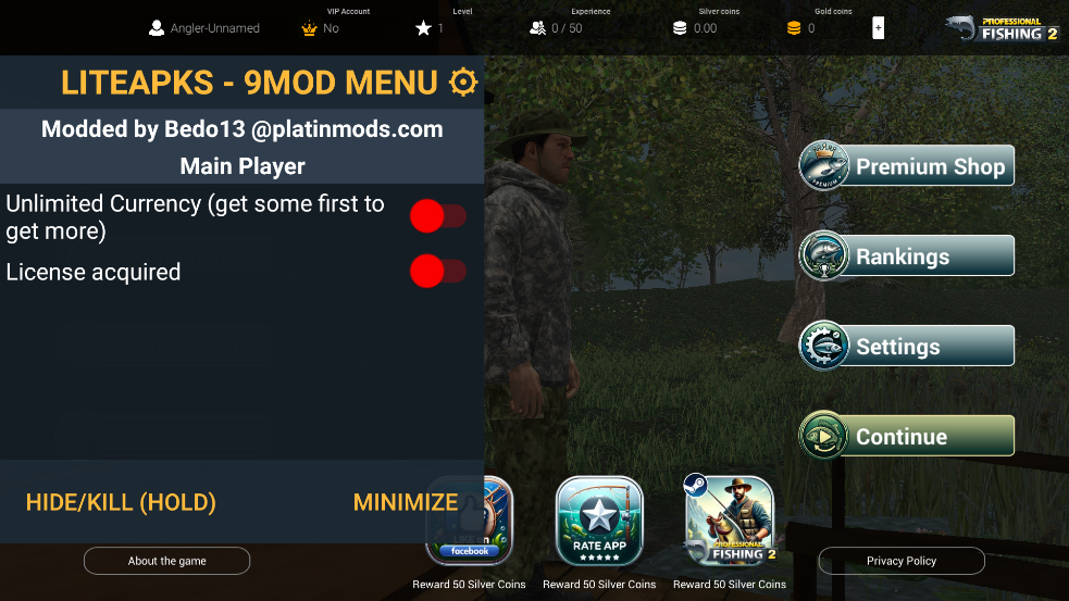 רҵ����2����MOD�˵���(Professional Fishing 2)v0.1.06.12.25p ���°�