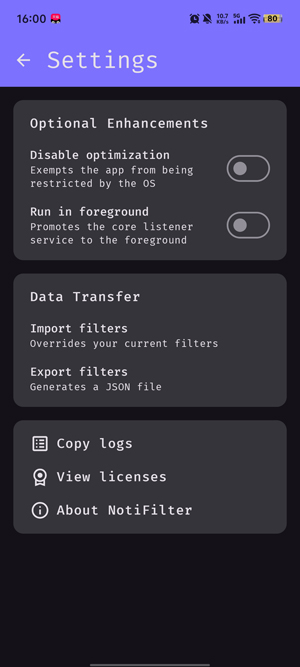 NotiFilter����֪ͨapp�ٷ���
