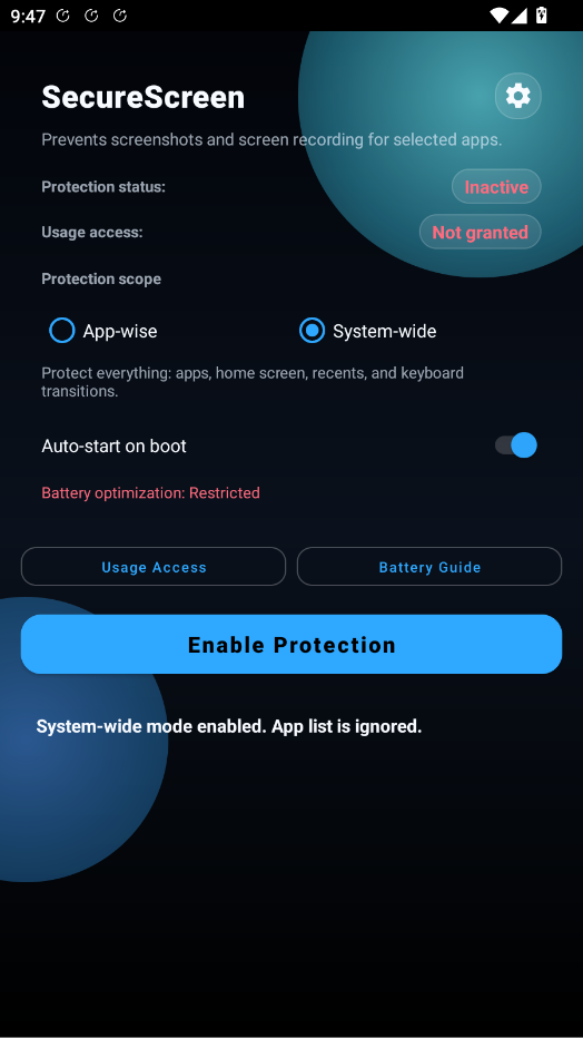SecureScreen��Ļ������¼��appv1.0.3 ���°�