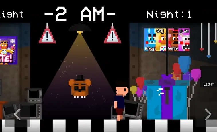 ����ܵ���ҹ��22D���ذ�ԭ��FNaF 2 2D Android Versionv1.2.8 �������ؿֲ�������Ϸ