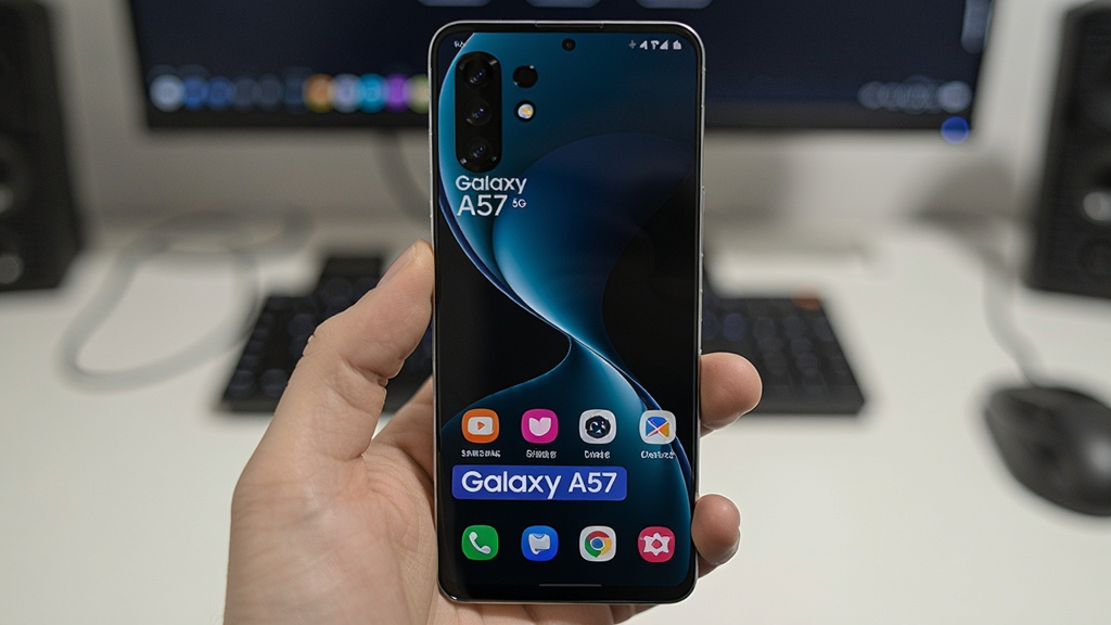 ����Galaxy A57 5G���а���������Ļ��ʾЧ��
