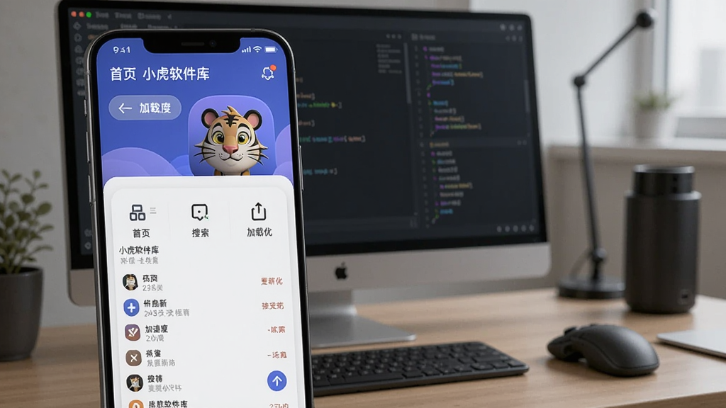 小虎软件库app最新版本更新内容,首页分类搜索与加载速度优化配图