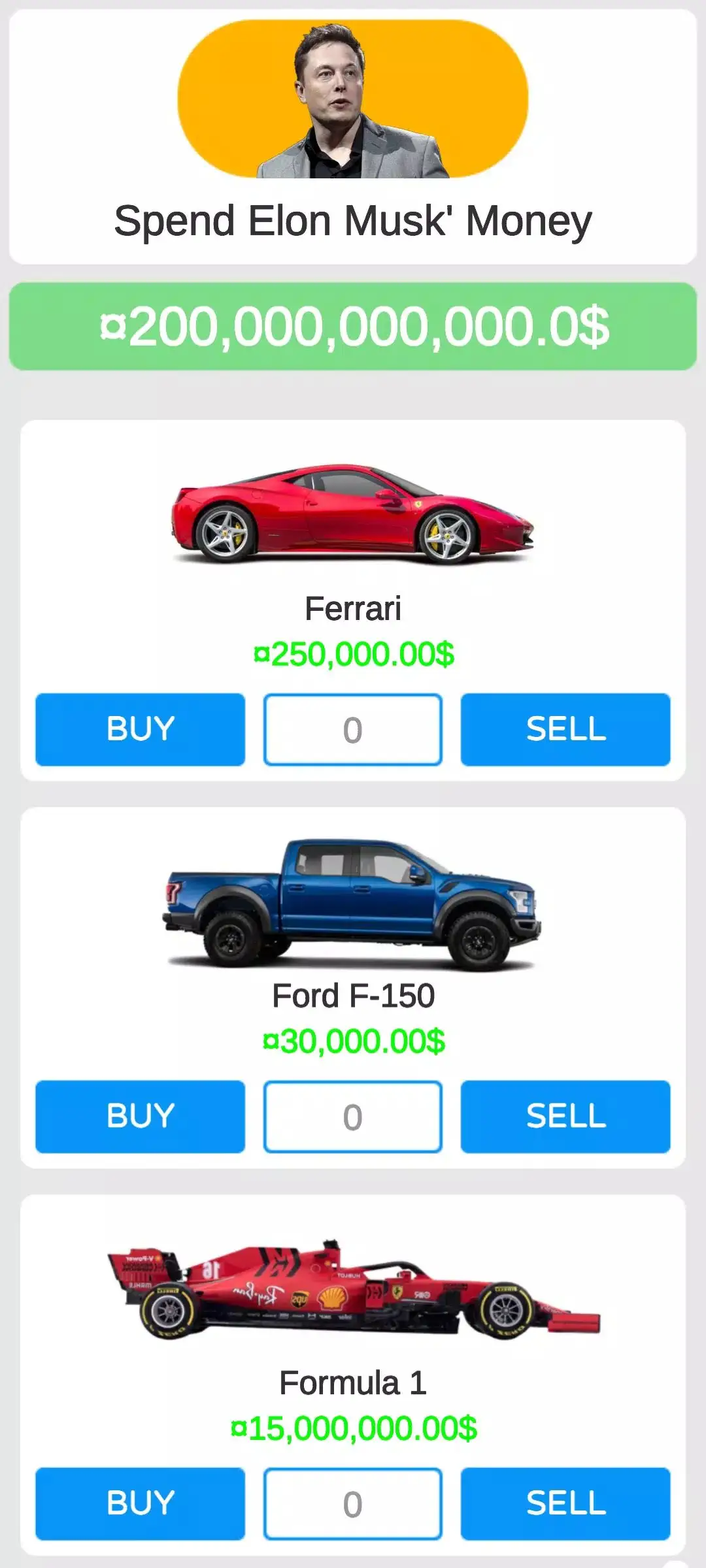 ��˹�˻�Ǯ��Ϸ�Ƹ�ģ���ѹ����(Spend Elon Musk Money)v19.3.1 ����Ƹ��ӻ�ģ����Ϸ