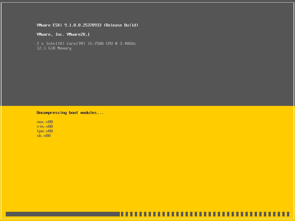 VMware ESXi���������������v9.1.0.0100-25433460 ���ɶ���Ӳ����������