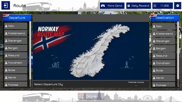 Ų����ʿģ������������(Norway Bus Simulator)v1.1 ���°�