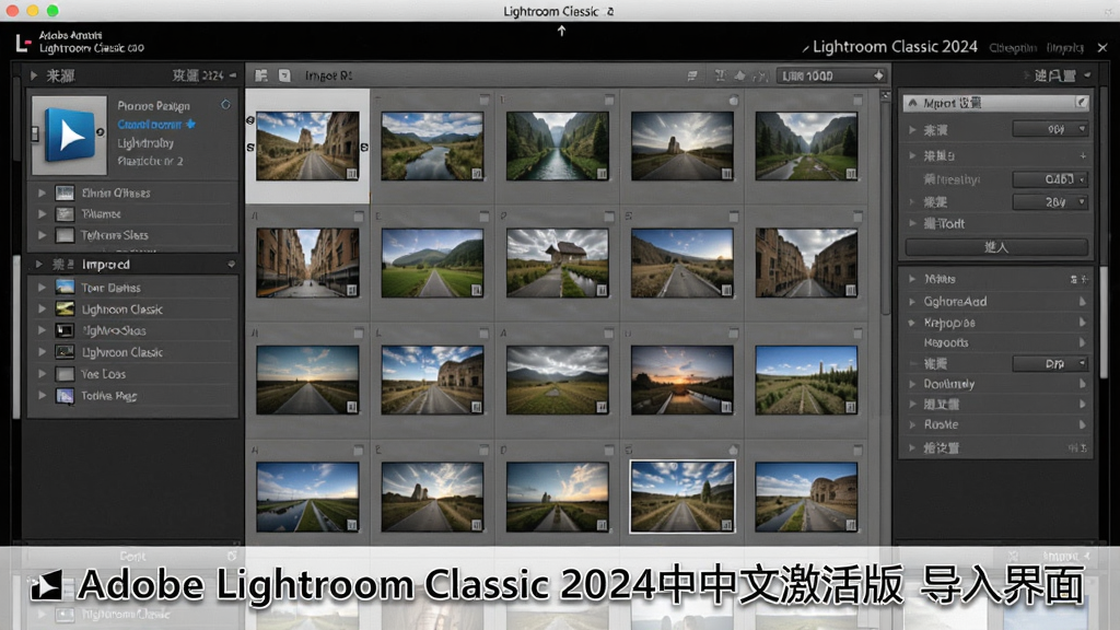 һ�ŵ��Զ�Lightroom Classic 2024�ĵ������ʾ��ͼ���������Դ��壬�м�����ƬԤ�������Ҳ��ǵ�������ѡ��������ɾ������С�Adobe Lightroom Classic 2024���ļ���� ������桱���ֱ�ʶ