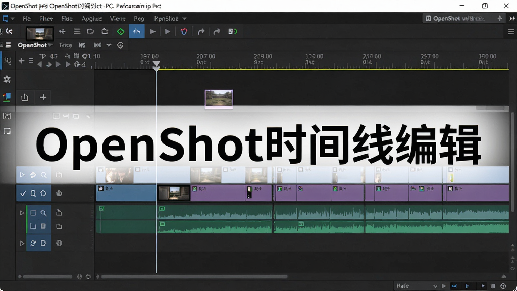 չʾOpenShot��Ƶ�༭����pc�ͻ���ʱ���߱༭����Ĳ���ʾ��ͼ�������Ƕ�����Ƶ����Ƶ����������в�ͬ��ɫ�ļ���Ƭ�Σ�ʱ���߱��������������רҵ�����ֺ���������������ͼƬ�ϴ������֡�OpenShotʱ���߱༭��