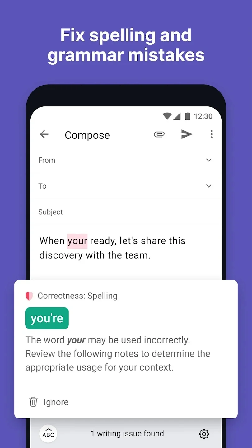 Grammarly����д�����ֹٷ���v2.114.100050 �ֻ���