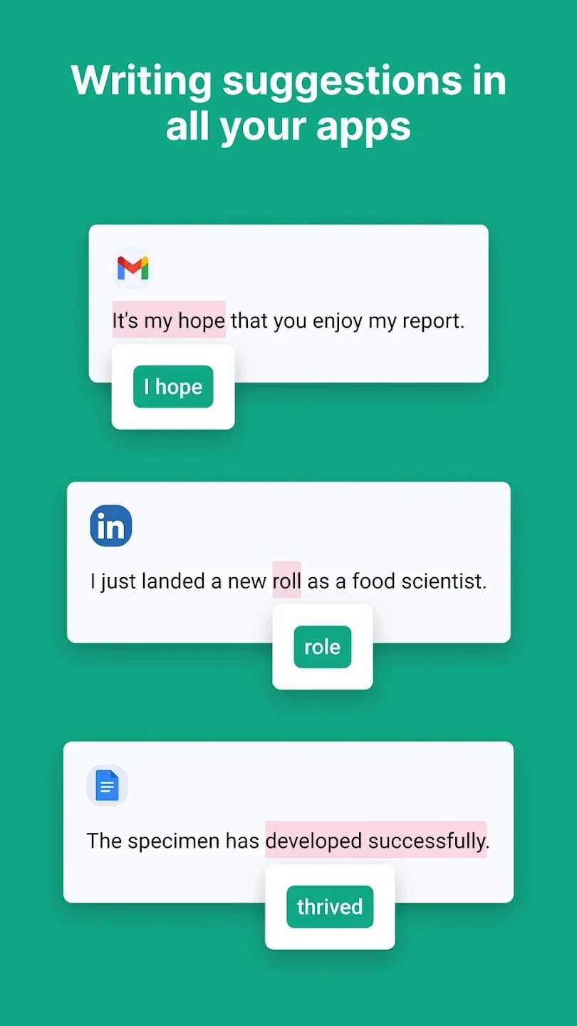 Grammarly����д�����ֹٷ���v2.114.100050 �ֻ���