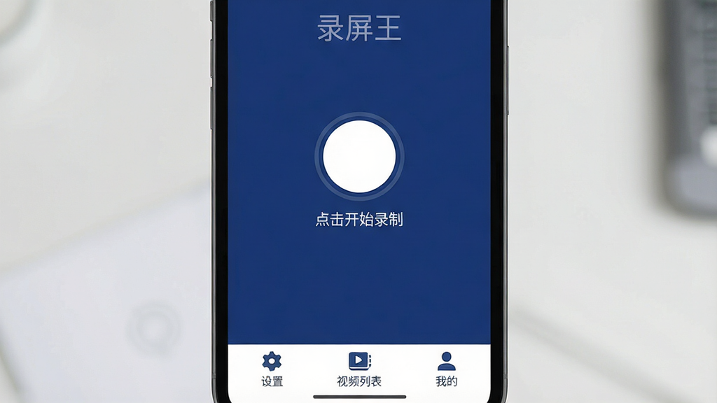 һ���ֻ���Ļչʾ��¼������APP�����棬���漫��磬������ɫΪ��ɫ�����м�����һ����ɫԲ��¼�ư�ť����ť�·���ע�������ʼ¼�ơ�������ײ��С����á�������Ƶ�б��������ҵġ�����ѡ������岼������������ִ���ƽ��ϸ��Բ�󣬻��ʸɾ��޶���Ԫ�أ�ͻ���������ơ�¼������