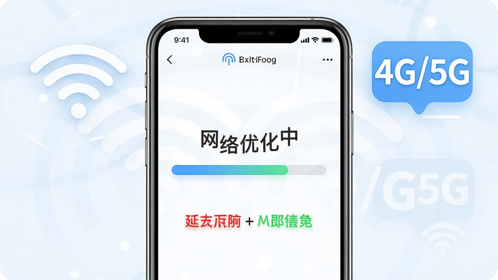 һ��չʾ����о�������Ż����ܵ�ͼƬ���������ֻ����棬������WiFi�źź�4G/5Gͼ�꣬����������ʾ�������Ż��С����������·����ӳ����ִӺ�ɫ��Ϊ��ɫ�������������������ʸɾ��޶���Ԫ��