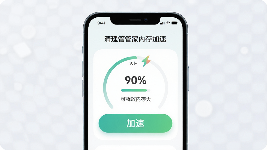 ���壺�ֻ���Ļ��ʾ�����ܼ��ڴ���ٽ��棬�С����١���ť����ʾ�ڴ�ռ�ðٷֱȺͿ��ͷ��ڴ��С�������������Ű��࣬����ִ���ϸ��Բ�󣬻��ʸɾ��޶���Ԫ�ء�