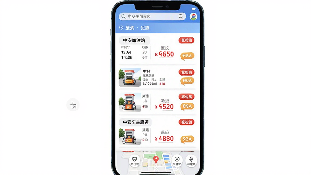 ���壺�а���������App�ļ����Ż�ҳ�棬չʾ��������վ�б���ÿ��վ����ʾ�ͼۺ��Żݱ�ǩ�����֣��б���ʽ�����ϵ������С��Ű棺��Ϣ���գ��۸��ú�ɫͻ�������ʵ�á���Ϣ��ȷ��ϸ�ڣ����������������ײ��е�ͼ��ť�����ʣ����壬�ɾ����޶���Ԫ�ء�