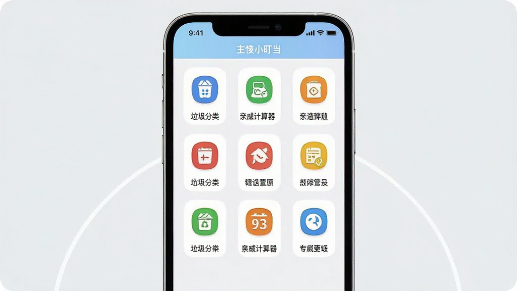 ͼƬչʾ����С�����Ĺ��ܾۺϽ��棬����Ϊ�ֻ���Ļ�ϵ�Ӧ�������棬����Ϊ�Ź���ͼ�꣬�Ű����룬����ִ���࣬ϸ��ͼ���·���ע�����硰�������ࡱ�������ݼ������������ʸɾ��޶���Ԫ��