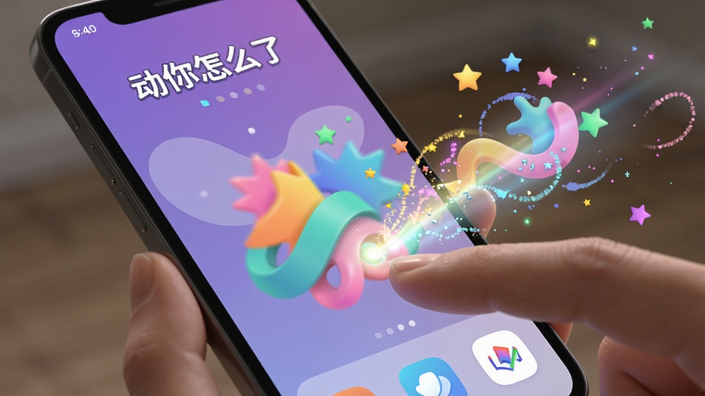 一张动态演示图,画面中手指在手机屏幕上滑动,触发