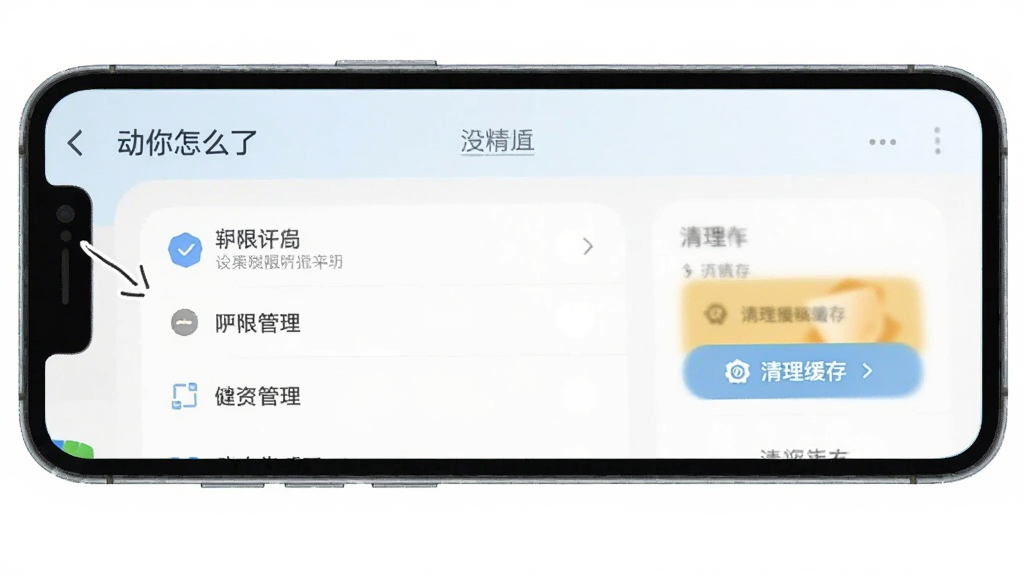 一张手机操作示意图,手机上显示