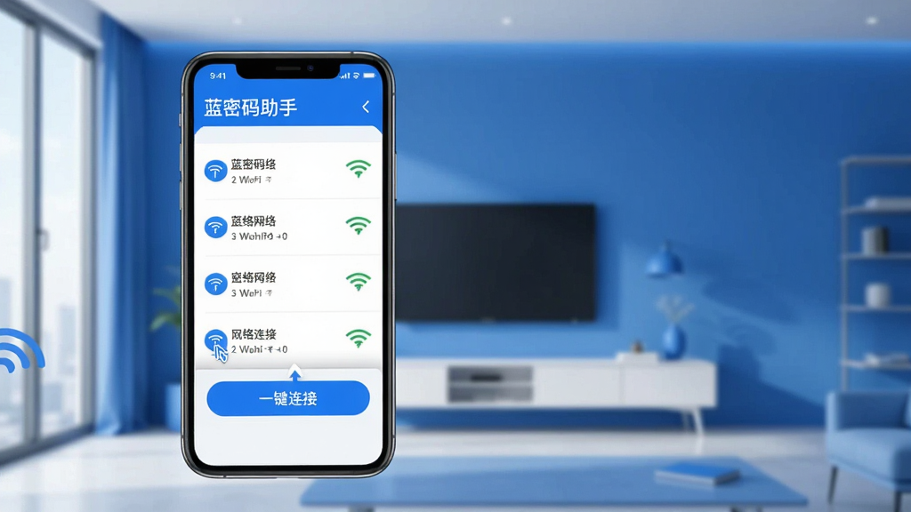 ��������������WiFi����ͼ���ֻ���Ļ����ʾ�����ӵ������б���ÿ���������������ź�ǿ��ͼ�꣬����󵯳���һ�����ӡ���ť������Ϊ�ִ���Լ�����ɫ���������ʸɾ��޶���Ԫ��