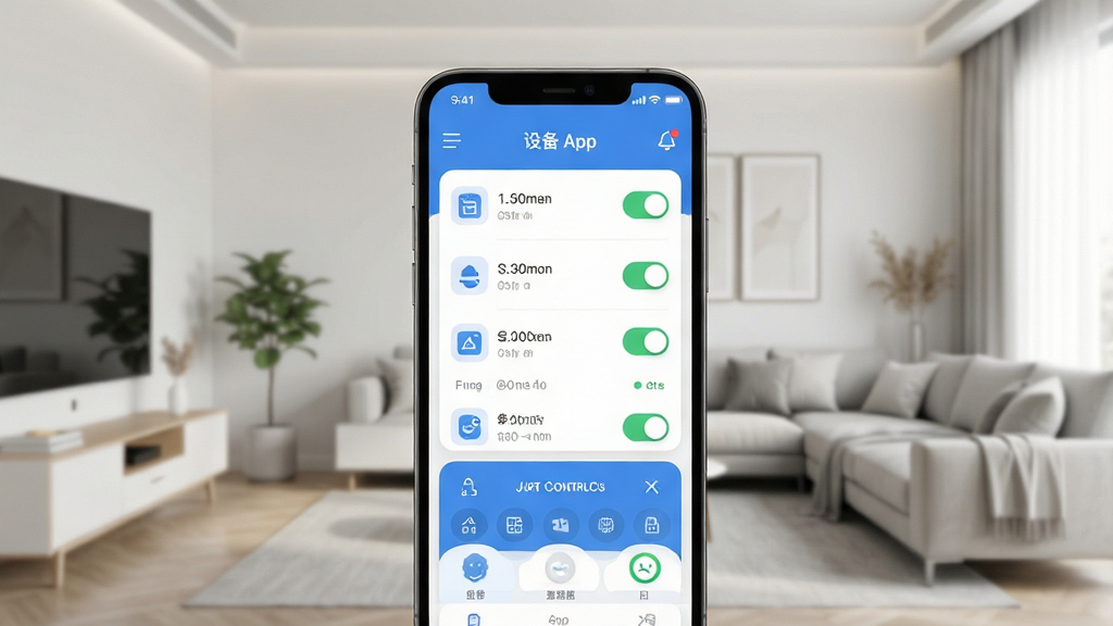 һ��չʾһ������App������ĸ����ͼ������Ϊ�ִ���Լ�������ֻ���Ļ����ʾ�豸�б�������״̬�Ϳ�ݿ�����壬����������Ϊ��ɫ����ͼ��Բ��������������ɾ�����������ϸ�壬�޶���Ԫ��