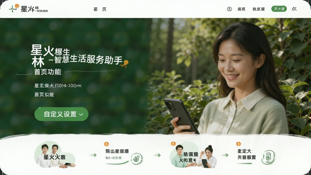 星火林-智慧生活服务助手 首页功能 自定义设置