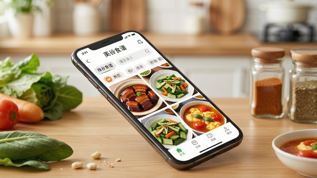 һ��������ů����ʳ��Ӱ���ͼƬ���������ֻ���Ļ�ϵġ�����ʳ�ס�App���棬��Ļ��չʾ�����ҳ���������⡢�峴ʱ�ߺͷ��ѵ�����������Ƭ�����沼���������з����ǩ�����������ֻ�б����ľ�ʲ����ϣ���Χ��׺�������߲˺͵�ζ�ޣ��������黯�ĳ���������������Ȼ��ͣ�������дʵ�ɾ������ʸ����޶���Ԫ��