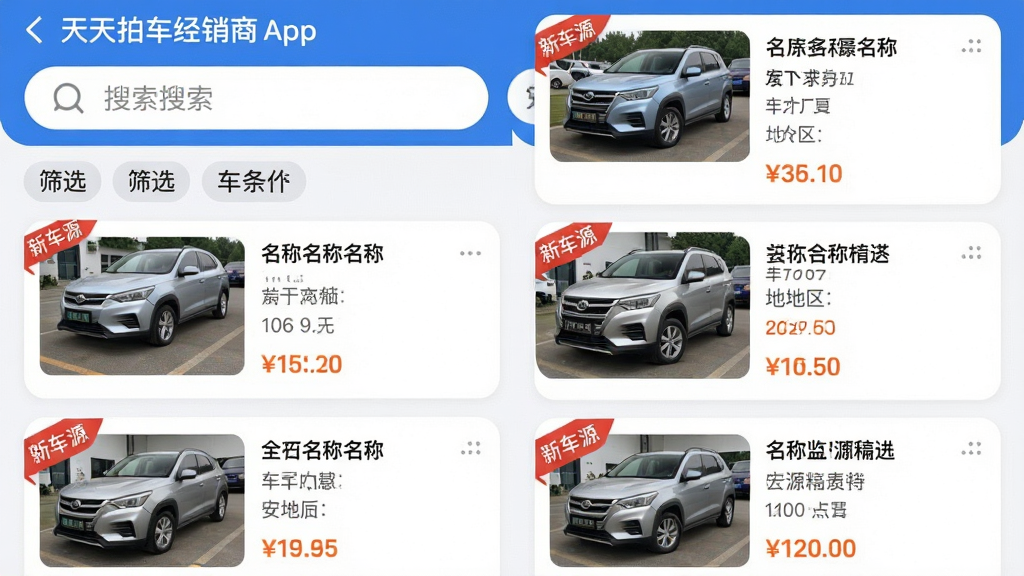 ���壺�����ĳ�������App�ġ���Դ�б���ҳ���ͼ��չʾ�������ֳ�����ͼ����Ϣ��Ƭ�����֣�ҳ�涥������������ɸѡ�������·������п�Ƭʽ��Դ�б���ÿ�ſ�Ƭ����������Ƭ�����ơ��۸�͵������Ű棺���ϵ�����������������ɸѡ��ǩ���б�������Ϣ�ܶ����С���񣺱�ƽ����ƣ�������ɫ����ƬԲ�ǣ��Ӿ���ˬ��ϸ�ڣ�����ͼƬ�������۸��ó�ɫ�������С��³�Դ����ɫ�Ǳꡣ���ʣ��ɾ����޶���Ԫ�ء�