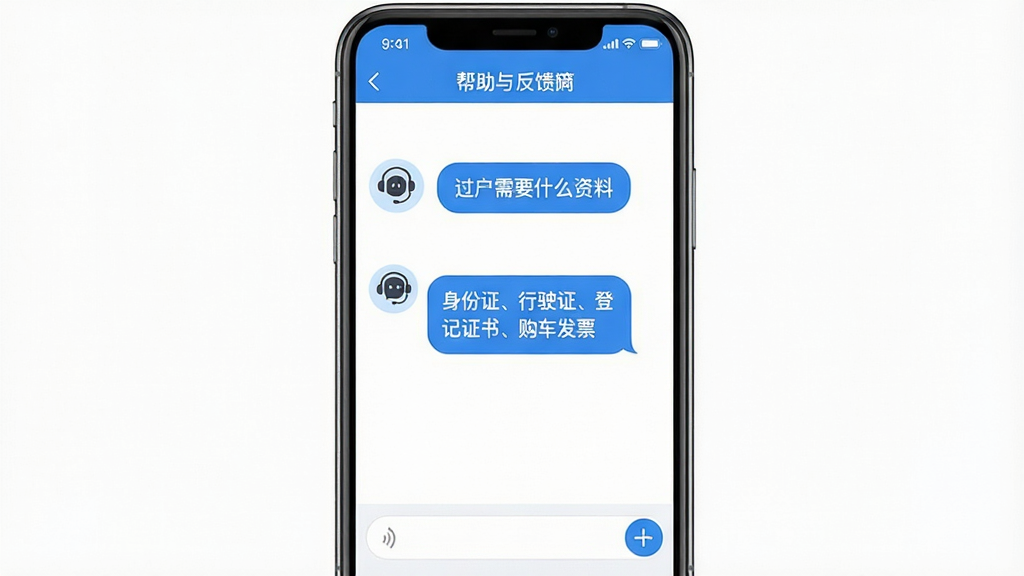 ���壺�ֻ���Ļ��ʾ�����ĳ�������App�ġ������뷴����ҳ�棬�пͷ����촰�ڡ����֣��ֻ����У���Ļ����ʾ����Ի����û����ʡ�������Ҫʲô���ϡ����ͷ��ظ�������֤����ʻ֤���Ǽ�֤�顢������Ʊ�����Ű棺�Ի������������У��ײ�������򡣷�񣺱�ƽ����������ɫ���׺���ǿ��ϸ�ڣ��ͷ�ͷ����С����ͼ�꣬�Ի�����Բ�ǡ����ʣ��ɾ����޶���Ԫ�ء�