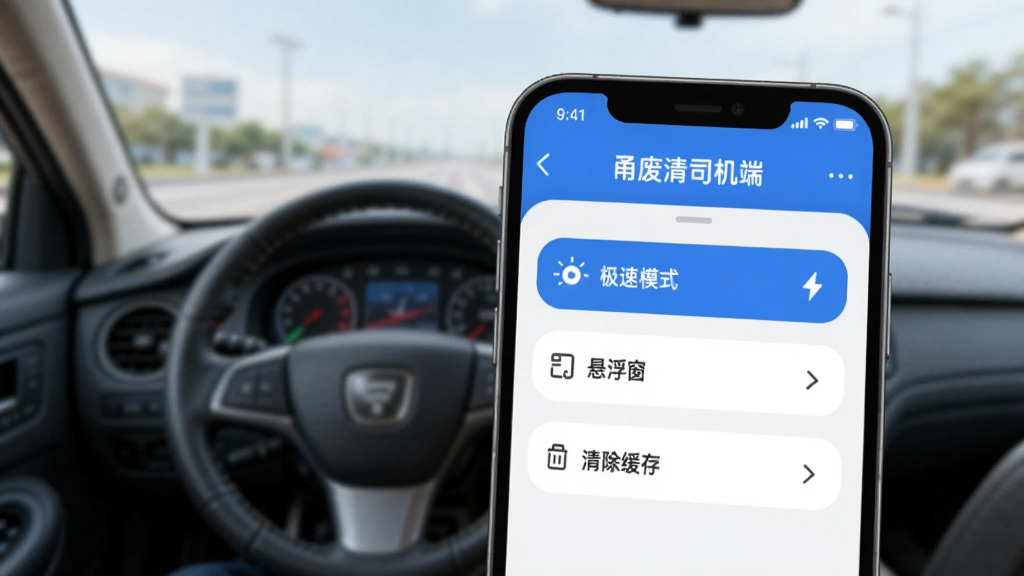 画面主体为一部手机,屏幕显示