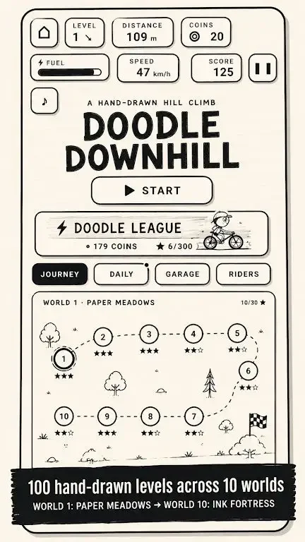 Ϳѻ�ٽ���Ϸ��׿��(Doodle Downhill)v4.3 �ٷ���