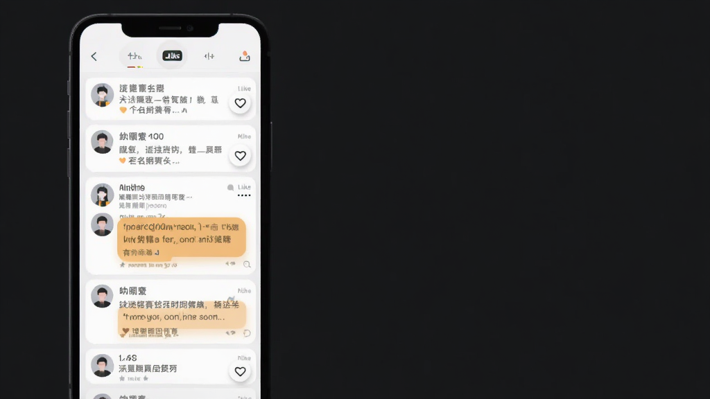 织爱APP匿名社区界面的示意图,主体是手机屏幕,展示社区帖子列表,有匿名头像和温暖回复,布局为瀑布流,风格扁平化,细节包括爱心点赞按钮和柔和阴影,画质干净无多余元素。
