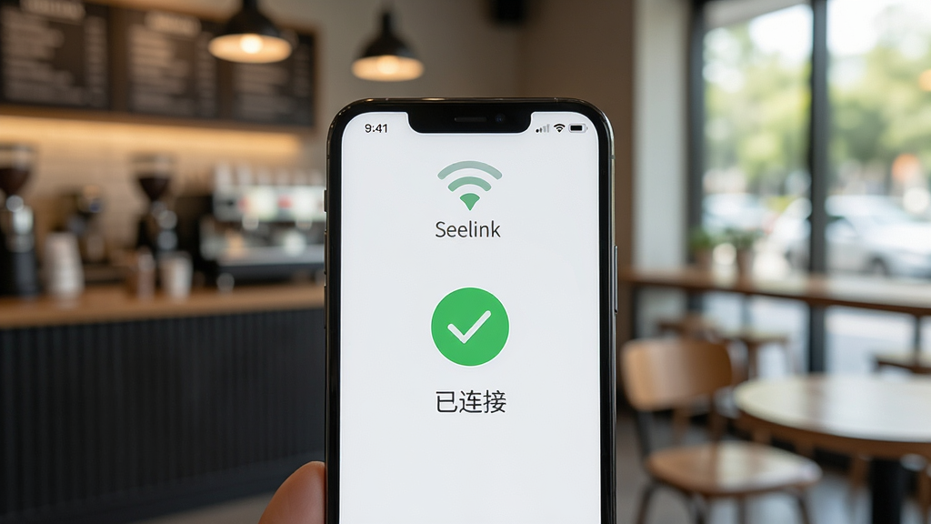 һ���ֻ�����WiFi�ɹ��Ľ�ͼ����Ļ����ʾ�������ӡ�������������ģ���Ŀ������������ֻ������е�SeelinkӦ����ʾ��ɫ�Թ�ͼ�꣬���廭�������������Ȼ�����ʸɾ����޶���Ԫ�ء�