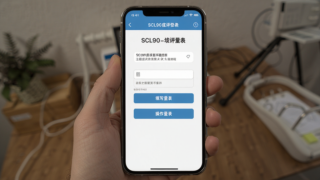 SCL90症状自评量表app 注册登录 填写量表 操作流程