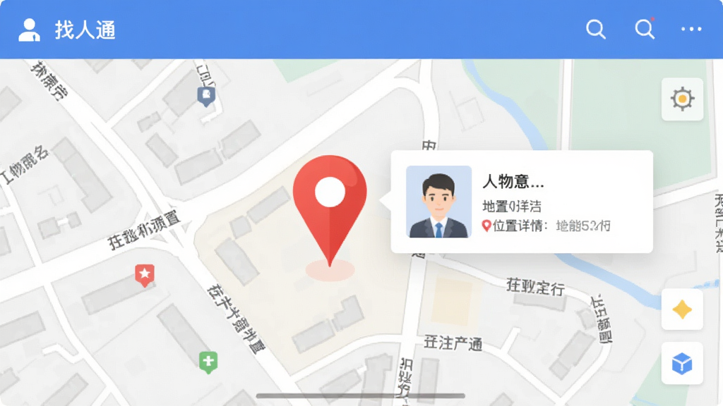չʾ������ͨ����ͼ��λ���ܵĽ��棬��ͼ����ʾһ����ɫ��λ��ǣ��Աߵ���һ��С������ʾ������Ϣ��λ�����飬��ͼ����������������Ŀ����Χ�е�·�ͽ������Ʊ�ע��������רҵʵ�ã����ʸɾ��޶���Ԫ�ء�