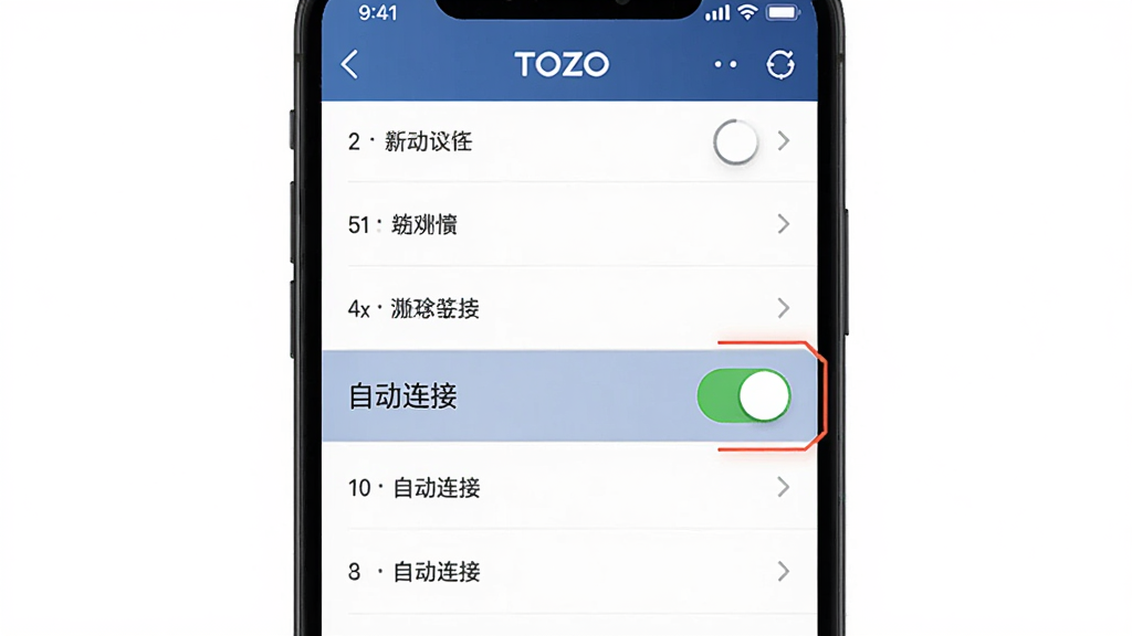 һ��������ʾͼ������Ϊ�ֻ�TOZOӦ������ҳ�棬������ʾ���Զ����ӡ����ذ�ť������Ϊ�����б�����������������࣬ϸ���п��ػ��飬���ʸɾ��޶���Ԫ��