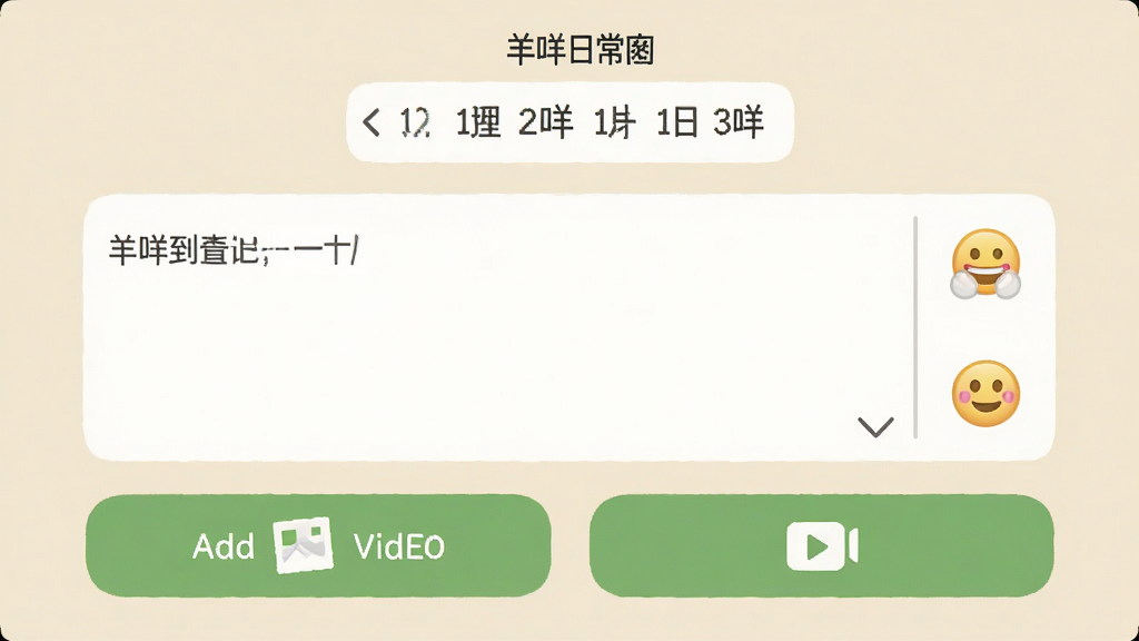 �����ճ����ռǼ�¼���棬�Ϸ�������ѡ�������м������������ͱ���ͼ�꣬�·���������Ƭ����Ƶ�İ�ť����������͵��׻�ɫ�����岼�ּ�����ˣ��������������ʸɾ�