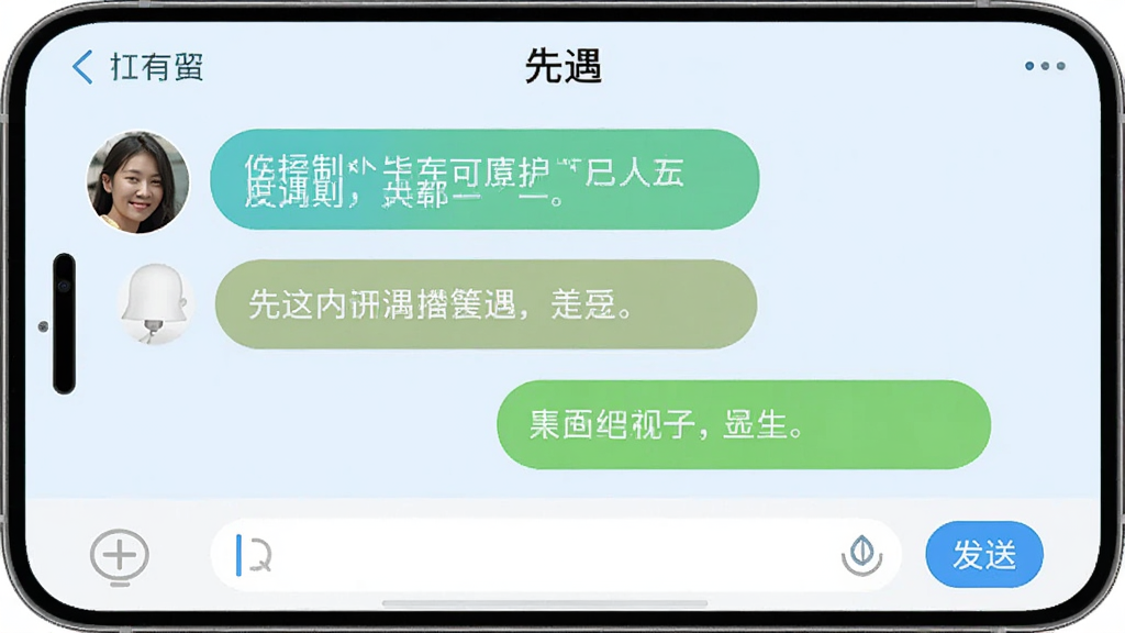 һ���ֻ��������Ľ�ͼ����ʾ��������APP�ĶԻ����ڣ������ǵ���ɫ���Ի���������������������ݣ�ͷ������ʵ�ĸ�����Ƭ���Ի�����Բ�󣬽����·��������ͷ��Ͱ�ť�������������ˣ����ʸɾ����޶���Ԫ�ء�