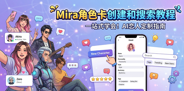 Mira怎么创建角色 Mira怎么搜索角色卡 Mira怎么创建角色 Mira怎么搜索角色卡