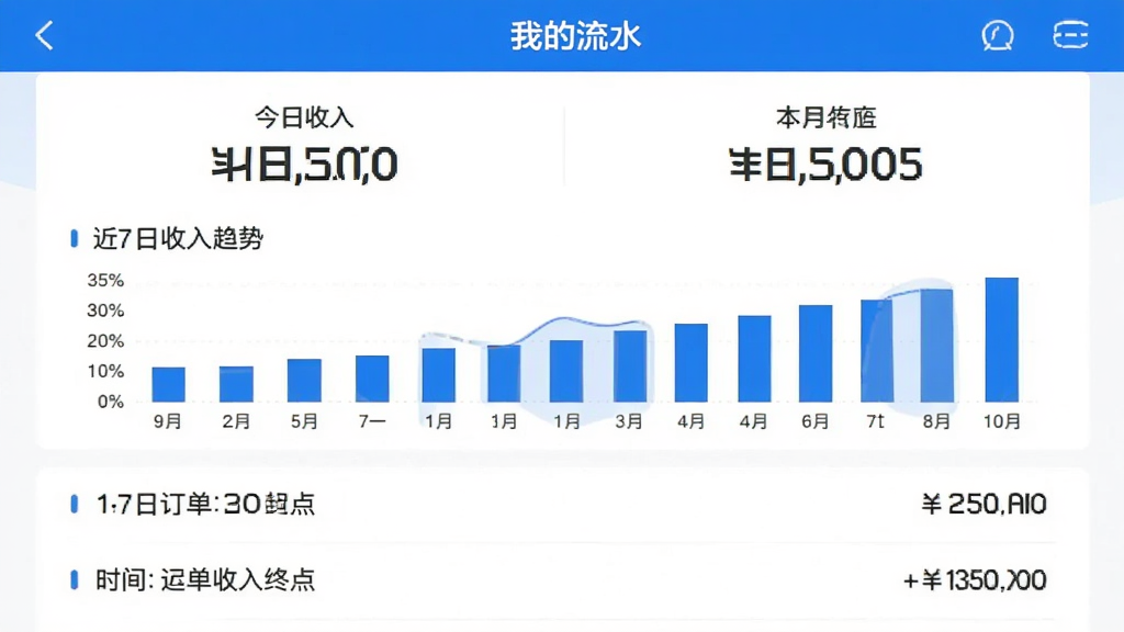 ���ͳ���˾���ˡ��ҵ���ˮ��ҳ�棬������ʾ���������롱�͡��������롱�����֣��·�Ϊ��״ͼչʾ��7���������ƣ��������Ƕ�����ϸ�б���ÿ������ʱ�䡢����յ㡢�������࣬������ɫ�����ݿ��ӻ����������ʸɾ���