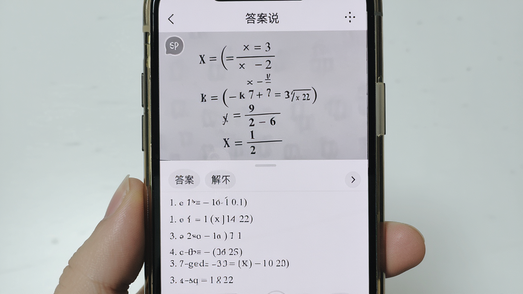 չʾ����˵��App���������⹦�ܽ��棬�ֻ���Ļ��������һ����ѧ�⣬��Ļ�·���ʾ����ϸ�Ľ��ⲽ��ʹ𰸣����沼������������Ϊǳ��ɫ��ģ����ʵʹ�ó��������ʸɾ����޶���Ԫ�ء�