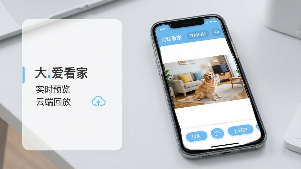 ���壺һ���������е������ֻ���Ļ����Ļ��������ʾ���󰮿��ҡ�App��ʵʱ��ػ�����棬�������п����ͳ���Ĳ�ɫӰ�񡣲��֣��ֻ�λ�ڻ�������ƫ�ң�����Ԫ�ذ����������������м���Ƶ�����ײ���ť�б���������ס��Ű棺�������֡��󰮿��ҡ�����ʵʱԤ�������ƶ˻طš����������ɱ棬���ּ���ִ�����񣺱�ƽ��UI��ƴ���ǳ�����ɫ��ɫ��������Ϊ����ɫ���档ϸ�ڣ�����ɾ���������ͣ��޶���װ��Ԫ�ء����ʣ�4K���壬�߷ֱ��ʣ��ɾ��޶���Ԫ�ء�
