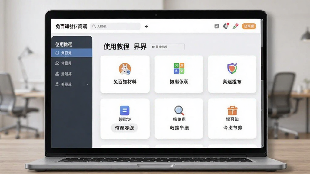 兔百知材料商端 使用教程 界面 功能