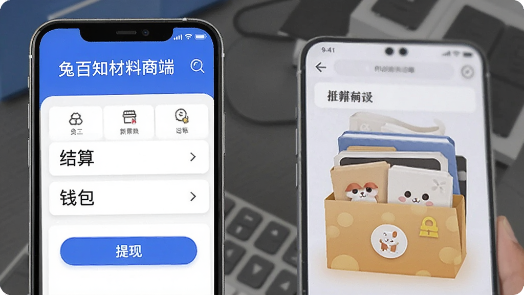 兔百知材料商端 提现 结算 钱包