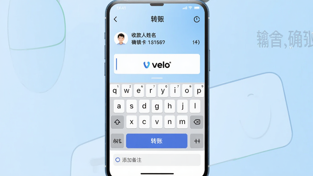 չʾVeloӦ����ת�˲��������ͼƬ������������һ��������ļ��̣��Ϸ���ʾ�տ������������п�β�ţ��·��С�ת�ˡ���ť�͡����ӱ�ע��ѡ������ǵ���ɫ���䣬����Ԫ����������������˵����������͡�ȷ��ת�ˡ������ʸɾ��޶���Ԫ�أ�ͻ��VeloƷ�ơ�