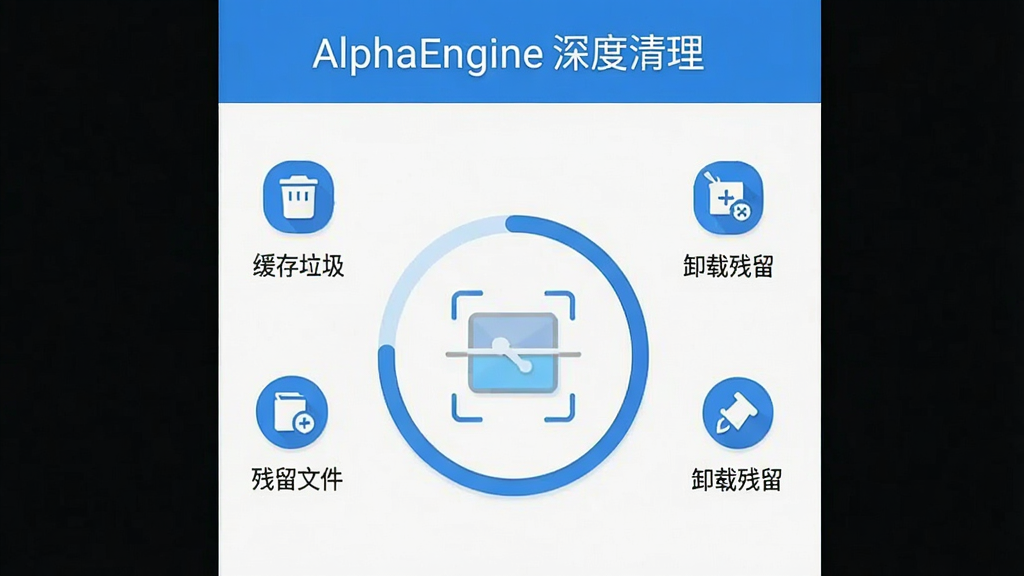 һ���ֻ��������ߵĽ����ͼ��������ʾ��AlphaEngine ����������������м���һ��Բ�ε�ɨ����Ȼ�����Χ�����š��������������������ļ�������ж�ز������ȷ���ͼ�꣬����ƽ����������ɫ������ɾ��޶���Ԫ�ء�