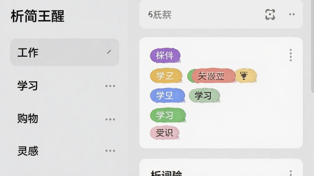 һ��Ӧ���ڽ�ͼ��չʾ���������ѡ��ı�ǩ�������棬����Ǳ�ǩ�б���������ѧϰ�������У����Ҳ��Ǳʼǿ�Ƭ����Ƭ���в�ɫ��ǩ��ǣ�����Ϊǳ��ɫ������࣬ϸ�����������ʸɾ���