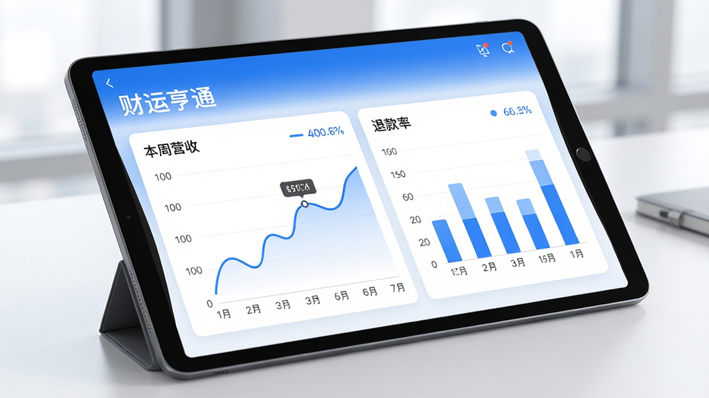���壺ƽ�������Ļչʾ�����˺�ͨ��App��ͳ��ͼ��ҳ�棬��������ͼ����״ͼ����ʾ������Ӫ�ա��͡��˿��ʡ������֣�ƽ�������б���ã�����Ϊ���칫�����Ű棺ͼ���������������ݱ�ǩ��������������Լ��������ɫ�����ʣ�������Ⱦ���ɾ��޶���Ԫ�ء�