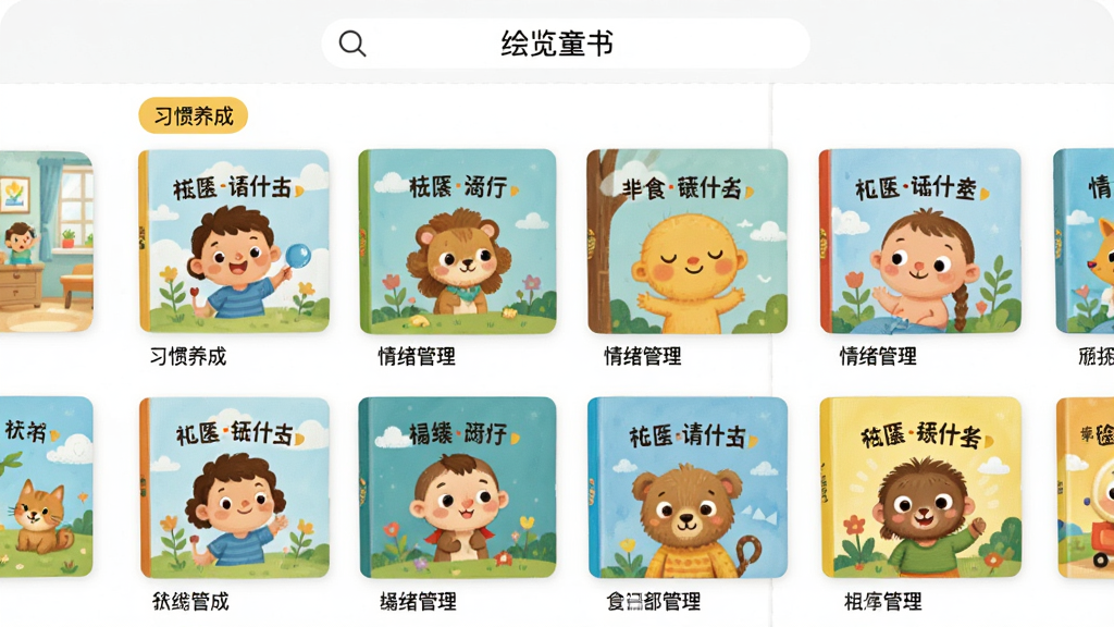 ����ͯ��App�Ļ汾��ܽ��棬��Ļ�����������Ÿ��ֲ�ɫ�汾���棬ÿ�����涼�пɰ��Ŀ�ͨͼ���������ǩ�硰ϰ�����ɡ����������������������ɼ�������������д�š�����ͯ�顱��������������ɫ�����ޣ����ʸɾ��޶���Ԫ�ء�