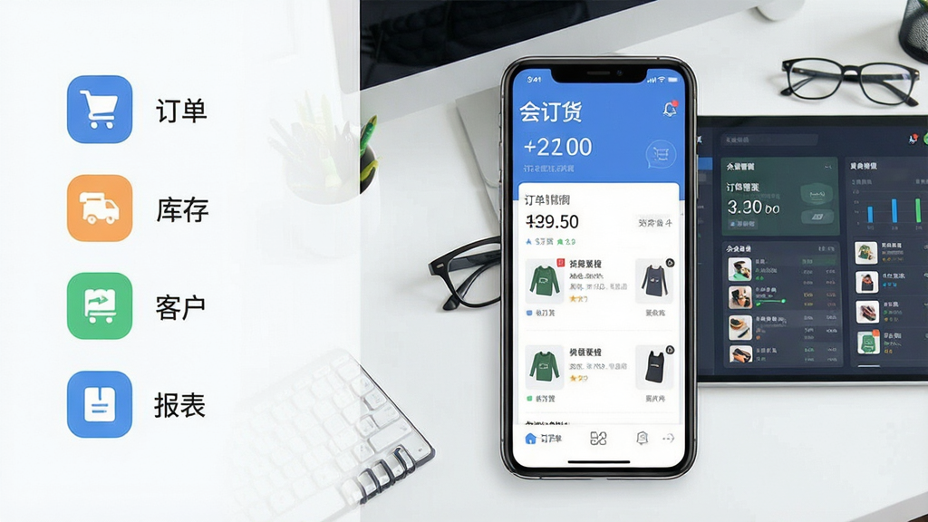 һ��չʾ�ᶩ��App���Ĺ��ܵ�����ͼ�������������ֻ���Ļ����ʾ�ᶩ���Ķ����������棬���������������칫���棬���ֲ������ҷ�����ƣ����Ϊ����ͼ���б�������������桢�ͻ������������Ҳ�Ϊ���ݿ��壬�Ű��������򣬷���ִ���ƽ����ϸ�ڰ����������ֺ���Ʒ����ͼ�����ʸɾ��������޶���Ԫ��