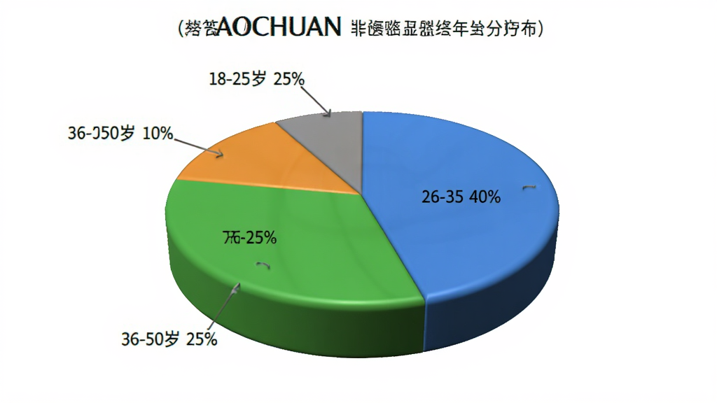һ�������״ͼ��չʾ��AOCHUAN���������û�����ֲ���18-25��ռ25%��26-35��ռ40%��36-50��ռ25%��50������ռ10%����ɫ���ޣ������ǿ����ǩ���������ʸɾ��޶���Ԫ�ء�