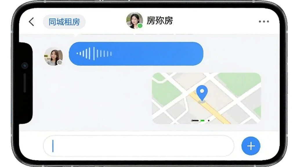 手机聊天界面截图,顶部显示