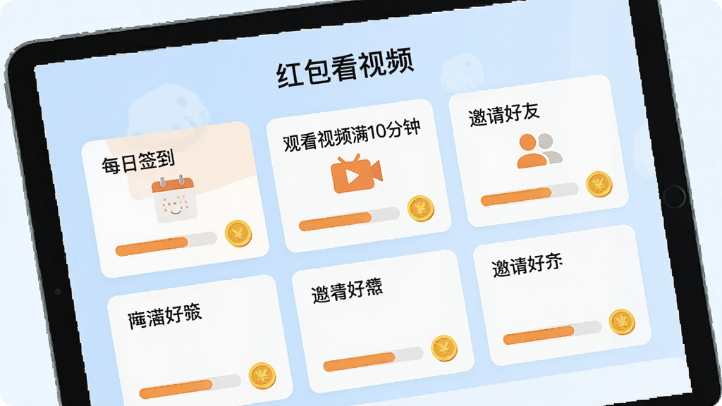 һ��ƽ�������Ļ��ʾ���������Ƶ������������ҳ�棬�����Կ�Ƭʽ����չʾ���������硰ÿ��ǩ���������ۿ���Ƶ��10���ӡ�����������ѡ��ȣ�ÿ������Ƭ���н������ͽ��ͼ�꣬����Ϊ����ɫ����ɫ��Ϊ��ɫ�Ͱ�ɫ����ƽ����ƣ����ʸɾ���ͻ����������ԣ��޶���Ԫ��